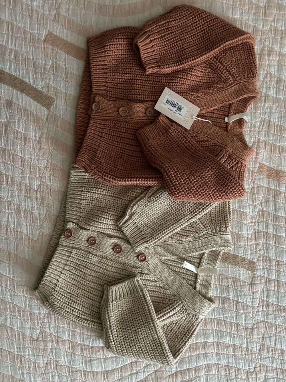 Set of 2 Chunky Button Cardigan Sweater Wild Wawa